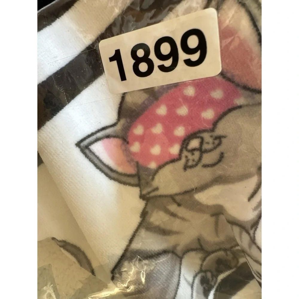 New Kassafina Cute Cats Masks Sweet Dreams Plush Soft Bath Towel